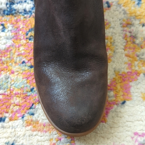 Sorel Joan Of Arctic Suede Leather Platform Wedge II Zip Ankle Booties Brown 7.5 - Picture 9 of 14